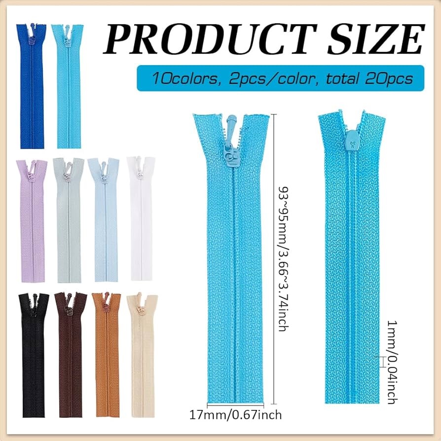 Amazon.com: FINGERINSPIRE 20 Pcs Tiny Zippers for Doll